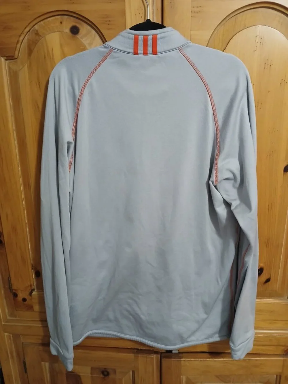 Adidas ClimaWarm Track Jacket Mens Size M Gray Full Zip Pockets Fleece Golf